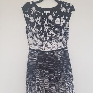 Black and White Patterned Elle Dress